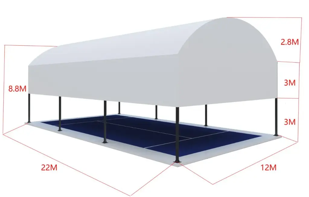 Cubierta cancha de pádel (semi-cubierta)