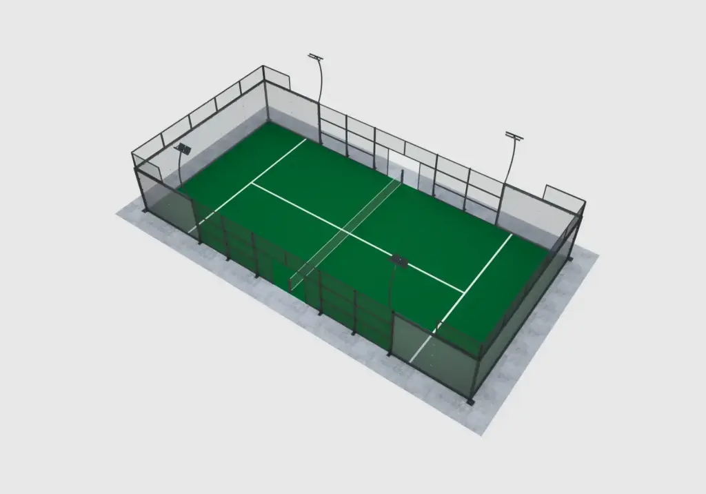 Cancha de padel panorámica