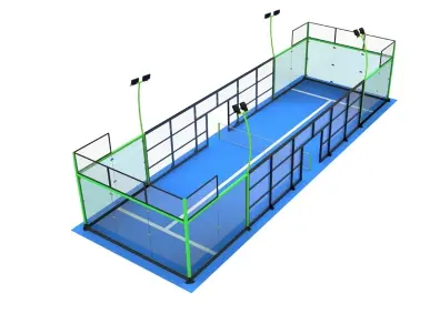 Cancha de padel panorámica (8x20m)