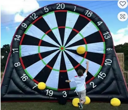 Tiro al blanco fútbol inflable