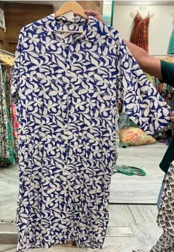 Vestido largo de algodón