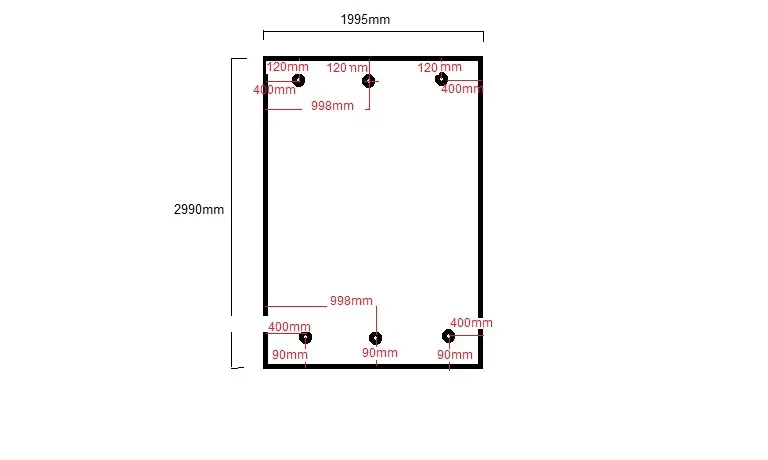 Vidrio para cancha de padel (2x3 m)